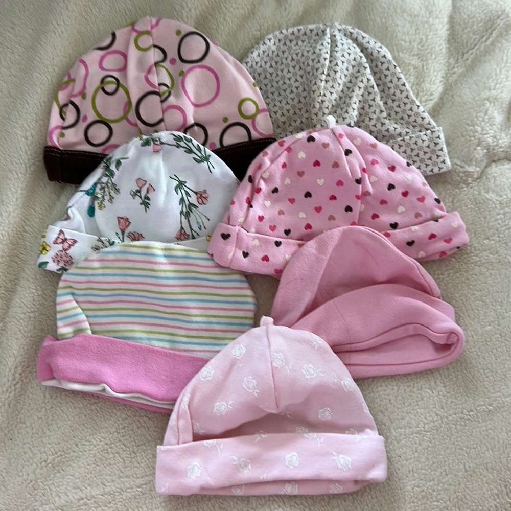 Baby hats 7 newborn-3 months old